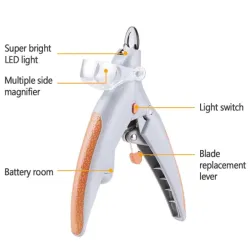 Enlargeable With LED Light Nail Clipper