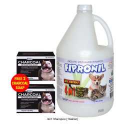 FIPRO-Pro-lific Specialized Fipronil 4 in 1 Shampoo 1 Gallon with Free 2pcs Charcoal Soap 135grams